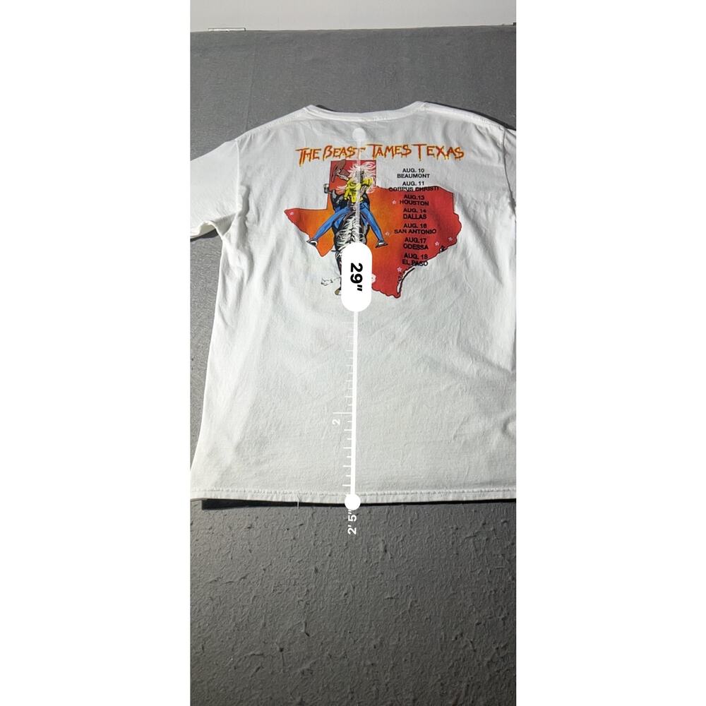 Iron Maiden Texas 1982 The Beast Tames Texas Tee L - Picture 6 of 11